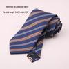 8cm Men's Formal Striped Plaid Tie for Business, Wedding, or Professional Wear - Black or Red, Korean Style