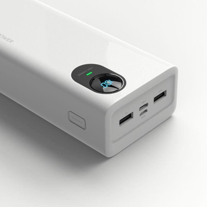 Batterie de secours - we - 27000 mah - 65w - usb-c - écran lcd - compatible pc portable