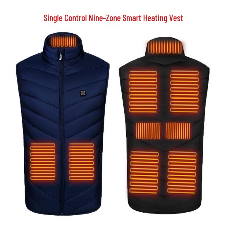 Vyhřívaná vesta se stojáčkem s USB nabíjením pro stálé teplo