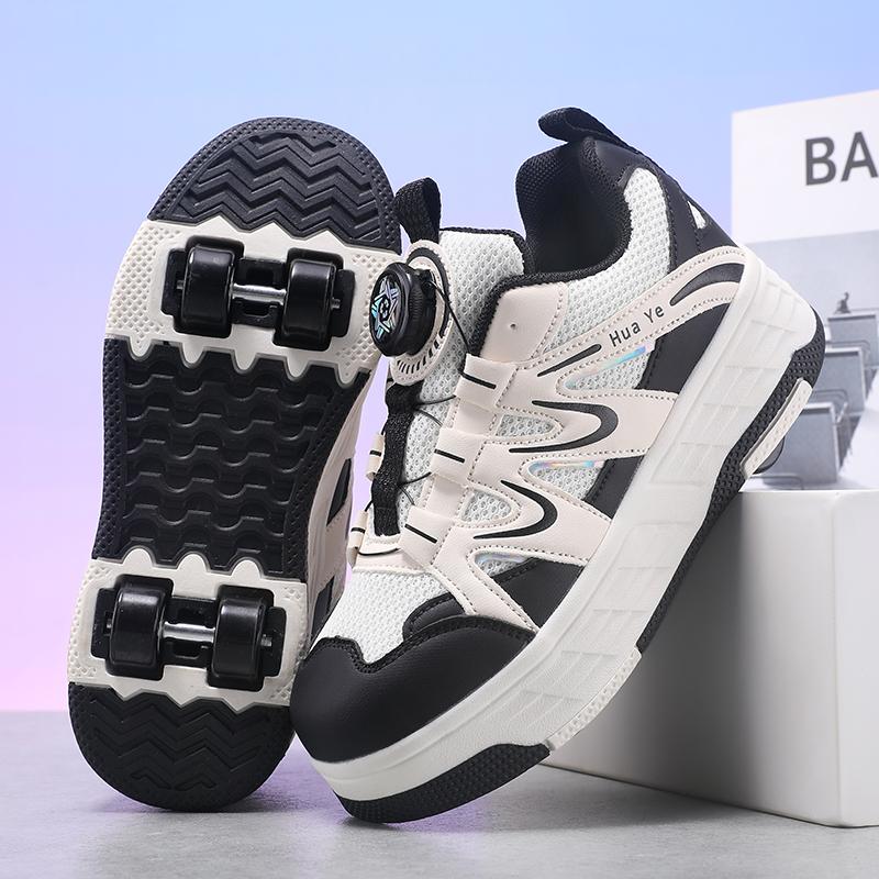 29-40 Boys/Girls' Shoes with Four Wheel Sports Roller Skating Removable Skating Shoes Girl Skate Shoes