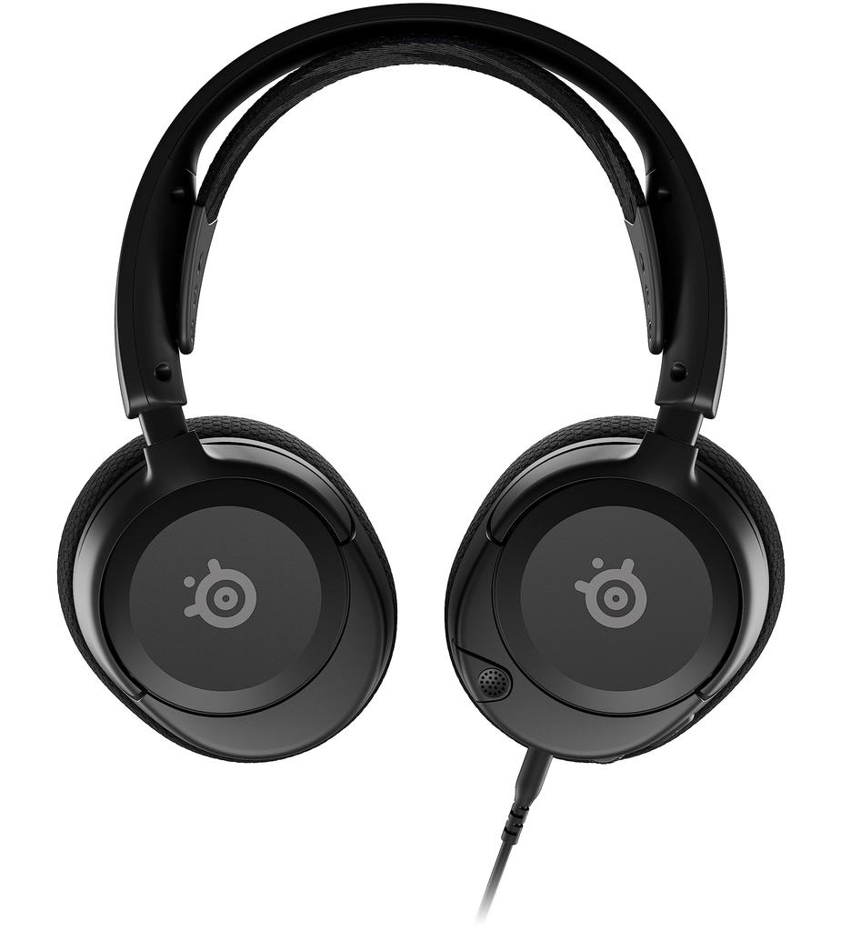 SteelSeries Arctis Nova 1 Gaming Compatible with and with Noise Spatial and Adjustable Black Headset, Lightweight, Wired, Closed-Back Headphones, PC,
