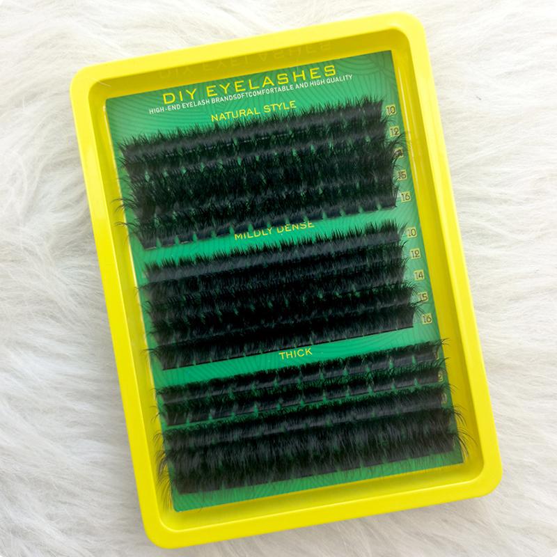 Cluster Lashes Kit Individual Lashes Volume Mixed Tray 3D Faux Mink Lashes Wispy Eyelash Extension Diy Makeup False Eyelashes