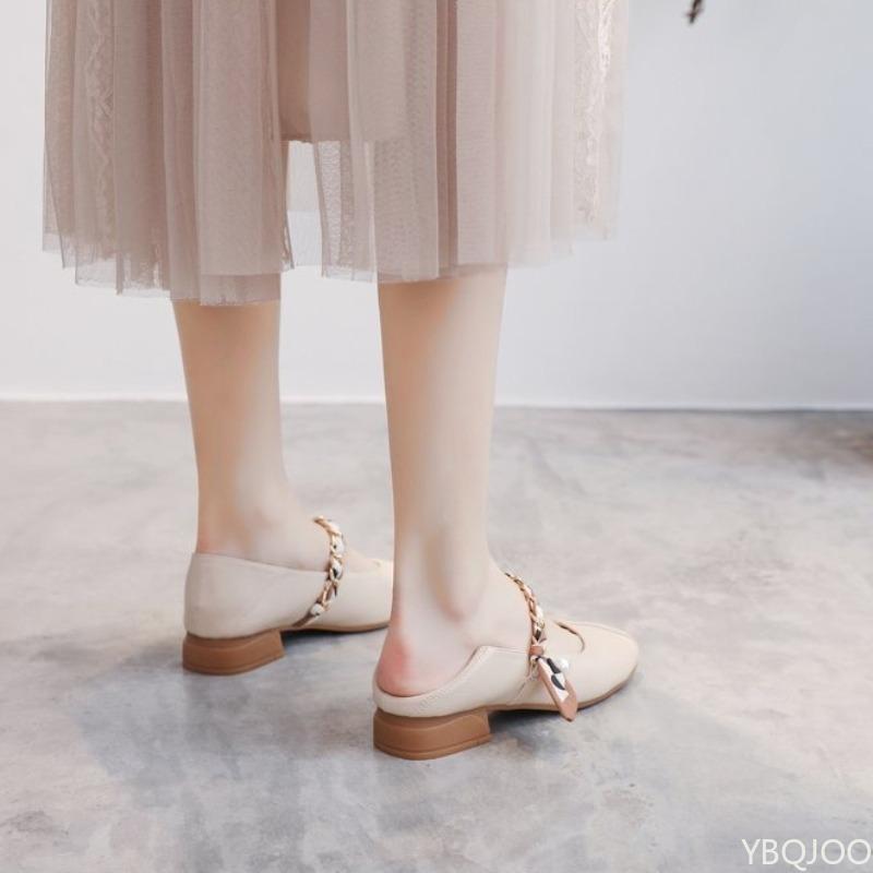 Fashion Retro casual small leather shoes for women in spring breathable low heel elegant simple comfortable women's single shoes