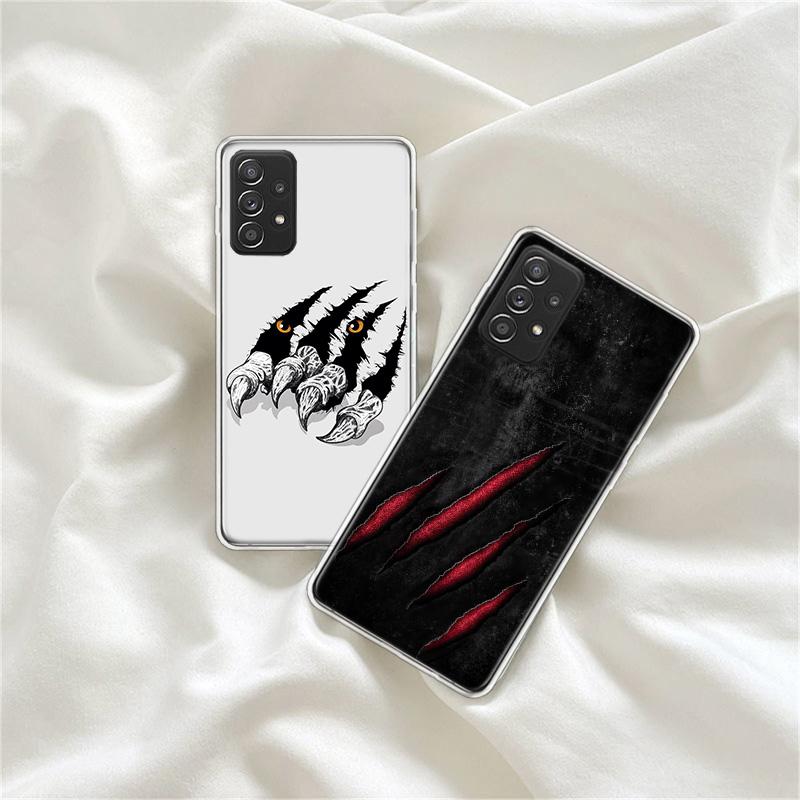 Fierce Beast Claws Scratch Marks Phone Case for Samsung A54 A57 A37 A17 A14 A15 A12 A24 A34 A55 A35 A25 A52S A07 A05S A04S A22 A