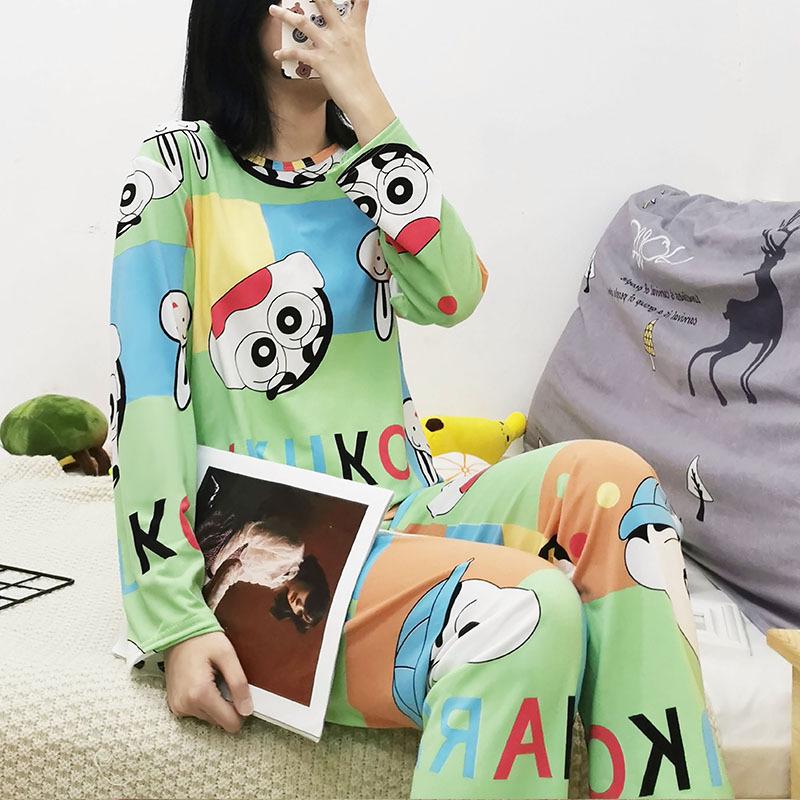 Women's Autumn/Winter Pajama Set: Cute, Girlish Long-Sleeve, Loose, Casual Homewear