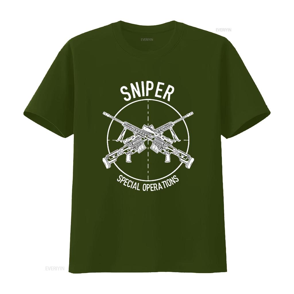 Mens Special Operations Sniper Forces USA Military T Shirt Black Vintage Washed Top For Everyday Wear Graphic Unisex Stylish