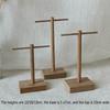 Premium Walnut Wood Earring Display Stand - Vintage Cross Jewelry Holder for Studs & Dangles
