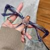 Fashion Cute Cat Glasses Tortoiseshell Anti-blue Myopia Glasses Women's Versatile Online Glasses Plain Trendy Men