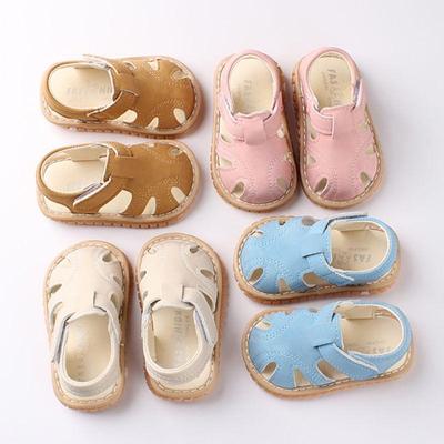 Sommer Baby Jungen Mädchen Atmungsaktive Anti-Rutsch Solid Print Schuhe Sandalen 
