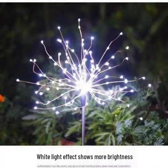 LED Solar Firework Dandelion Lights - Colorful, Waterproof, Copper Wire String Lights for Outdoor Use