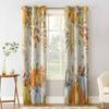 Thanksgiving Eucalyptus Leaves Autumn Pumpkin Blackout Curtains For Living Room Bedroom Window Treatment Blinds Drapes