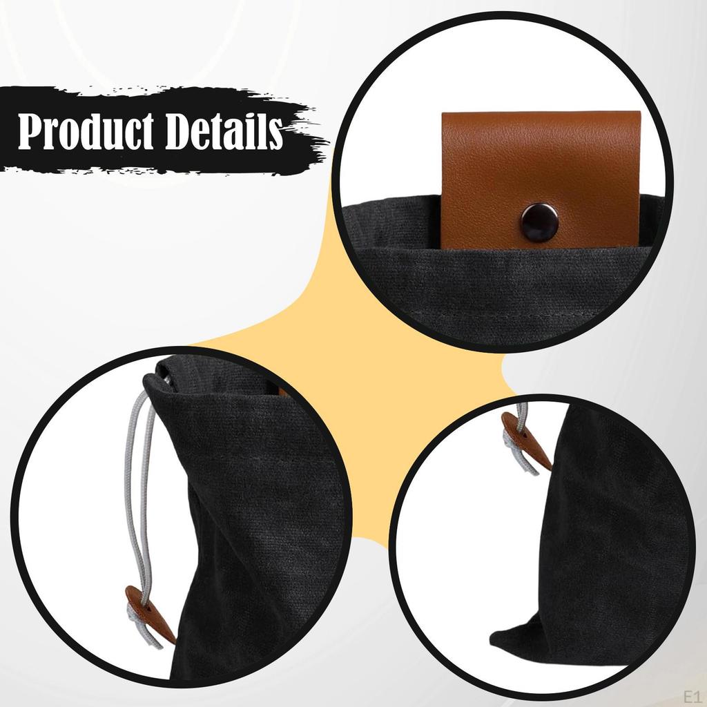 Canvas Drawstring Bag for Fruit Picking, Versatile, Attaches to A Belt, Ideal Picking