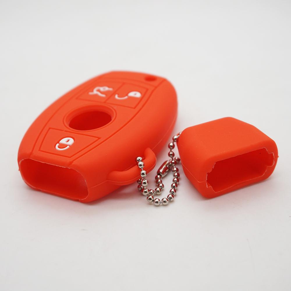 Cocolockey Silicone Car Key Cover Rubber Key Fob Case Holder Fit For Mb W203 W211 Clk C180 E200 Amg C E S C Protector 3 Button