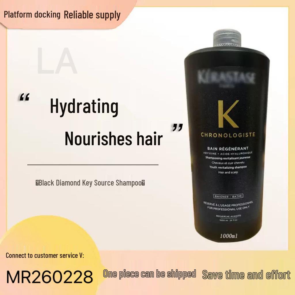 Kashi Black Diamond Ginger Oil Control Shampoo, 1000ml - Anti-Dandruff Vitality Formula