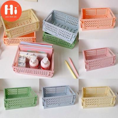 Hi 1PC Psací organizér Stolní plastový mini skládací úložný box Skládací organizační košíkHi