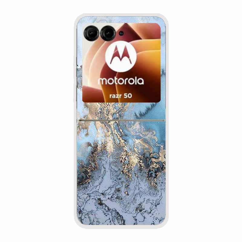 For Motorola Razr 50 Ultra Case Plastic Hard Painted Cartoon Transparent Back Cover Case for Motorola Razr 50 5G Hard PC Case 50