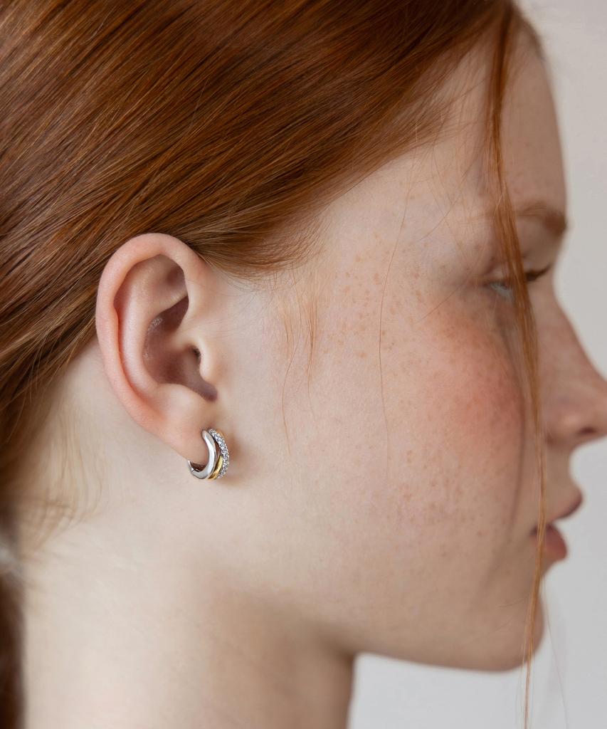Tatiana Mixed Curve Hoop Earrings Ec3226