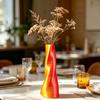 Modern 3D Printed Vase, Decorative Spiral Vase, Irregular Shape Flower Vase for Living Room, Shelf, Wedding & Dining Table Centerpiece