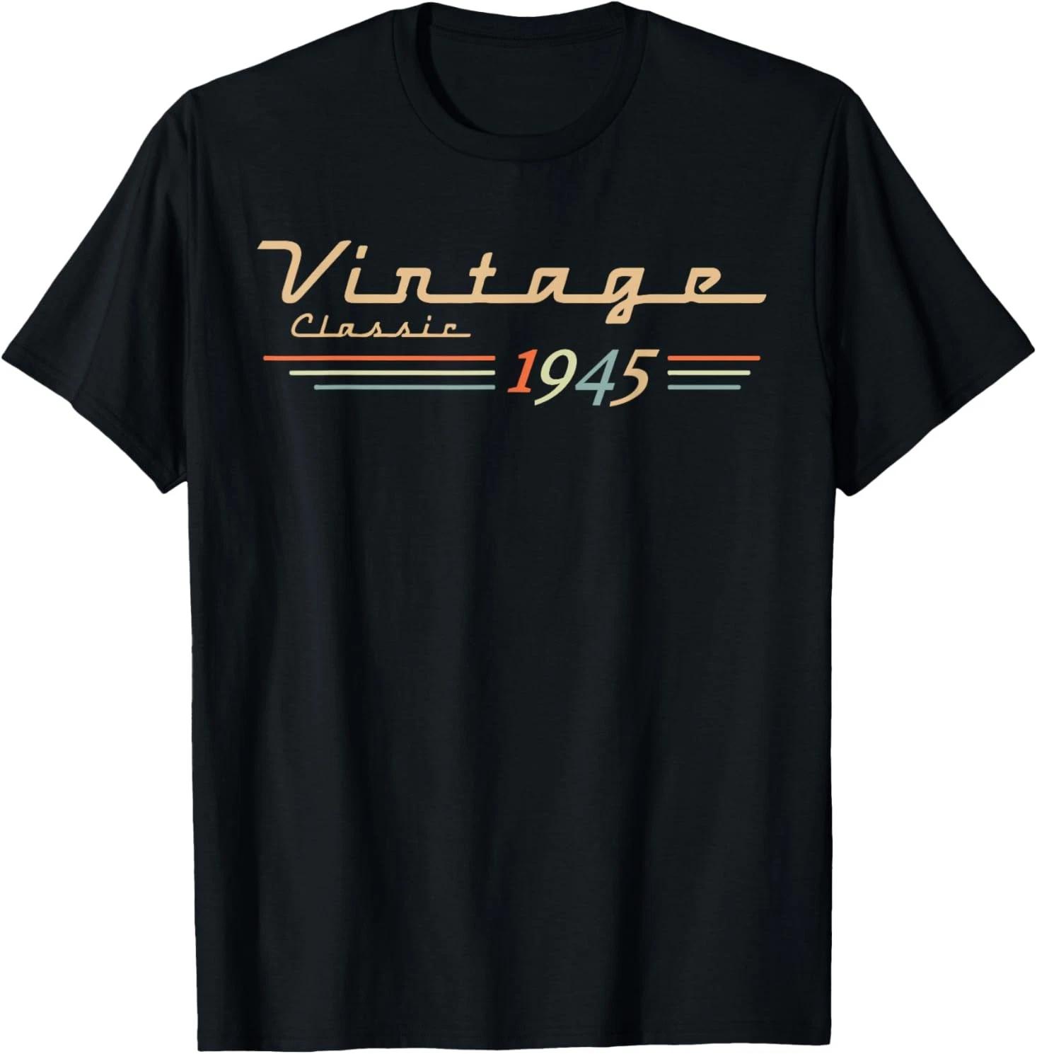 Vintage 80th Birthday Decorations Vintage 1945 80 Years Old T-Shirt 3XL