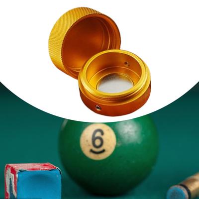Aluminum Alloy Billiard Chalk Holder, Pool Cue Round Screw Cap
