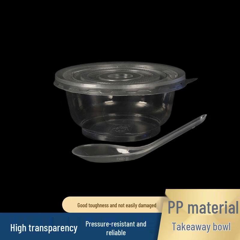 Disposable Plastic Takeout Bowls & Spoons