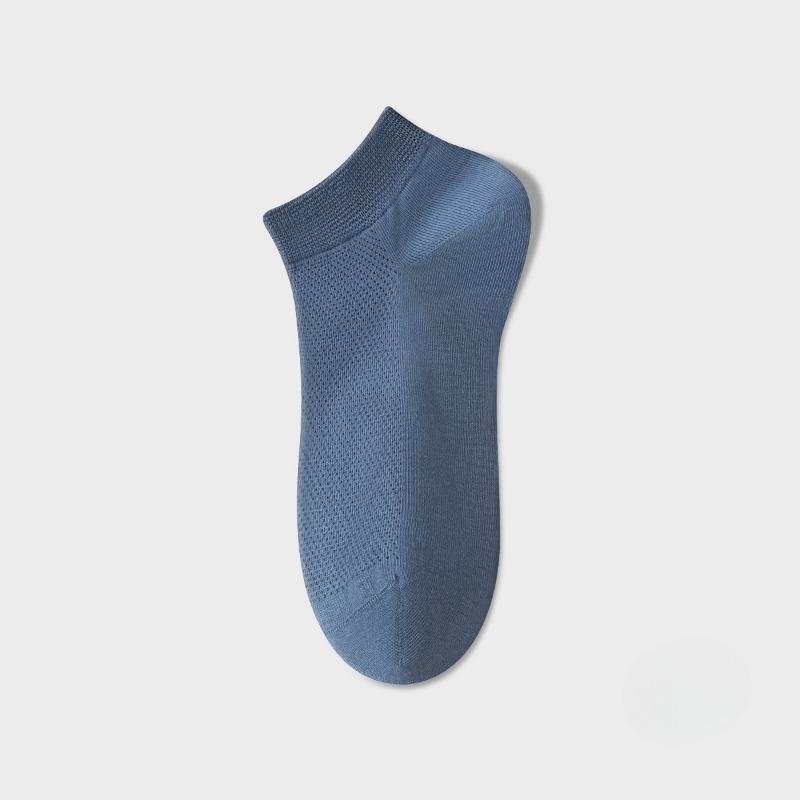 Men's Summer Thin Mesh Anti-odor, Sweat-absorbing and Breathable Boat Socks, Summer Low-top Boneless Pure Cotton Short Socks