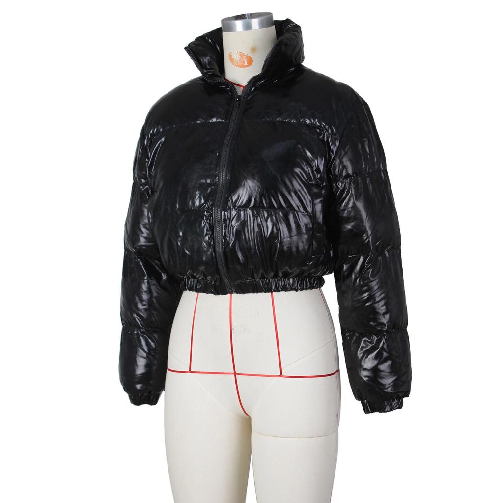 European & American Women's Trendy Cotton-Padded Casual Short Jacket - Autumn/Winter Fashion