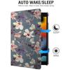 Coque + Verre Trempé - E.F.Connection - iPad Air 4/5 10,9 Pouces - Etui Rotatif 360 - Motif Fleur
