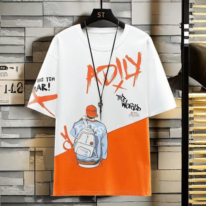 Summer Junior Boys' Two-Piece Sports Set: Crew Neck Short Sleeve & Five-Point Shorts