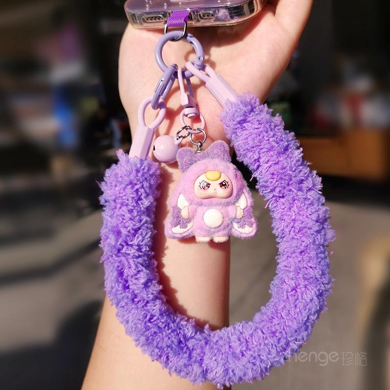 Plush Mobile Phone Lanyard Female Wrist Short Autumn and Winter Niche Exquisite Advanced Sense Cartoon Cute Elf Pendant Pendant
