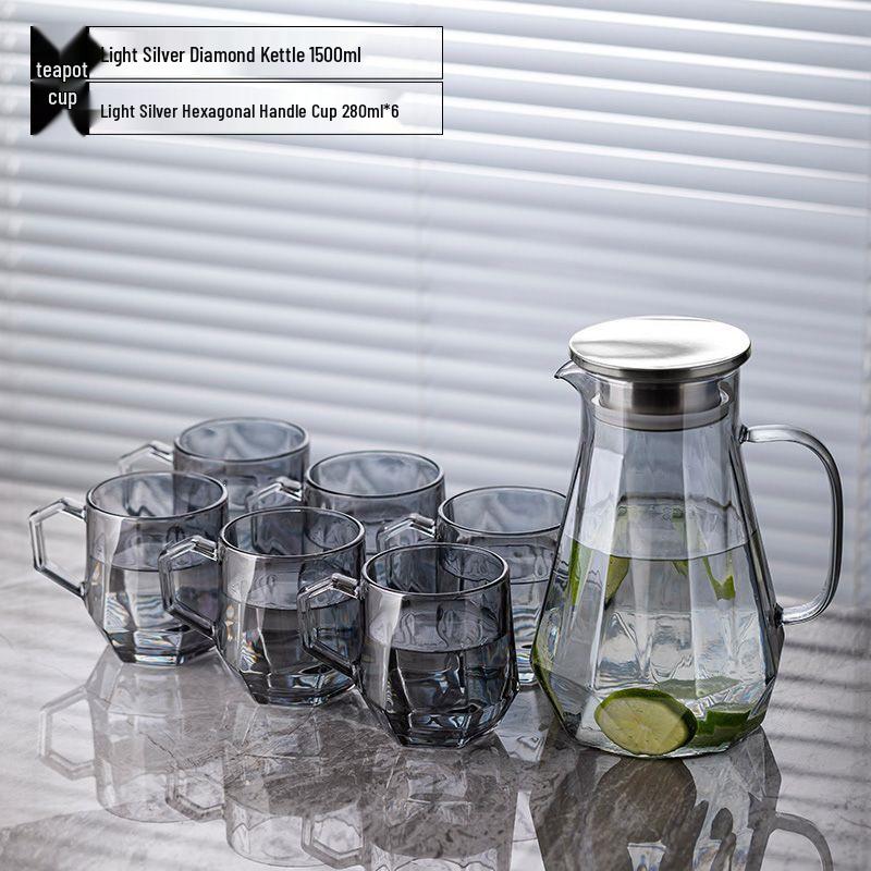 Hitzebeständiges Glasbecher-Set mit Henkel für Tee und Saft - Großes Fassungsvermögen, Hochwertiges Gefühl, Leichter Luxus Design