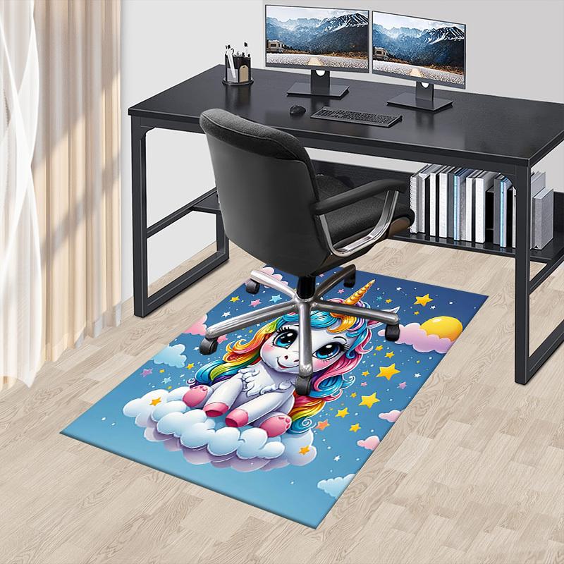 1PC Unicorn Cloud Non-Slip Floor carpet, suitable for Office, bedroomand playrooms. It can also be used as a sofa footrest cover-T93
