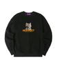 NUHABIT N/H Curious Cat Oversized Fleece-Lined Sweatshirt_Black (Gom4-4Nh1210)