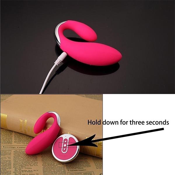 Weibliche drahtlose Fernbedienung, die vibrierendes Ei-Masturbationsgerät auflädt, erwachsenes Se-x-Spielzeug, Paarresonanz