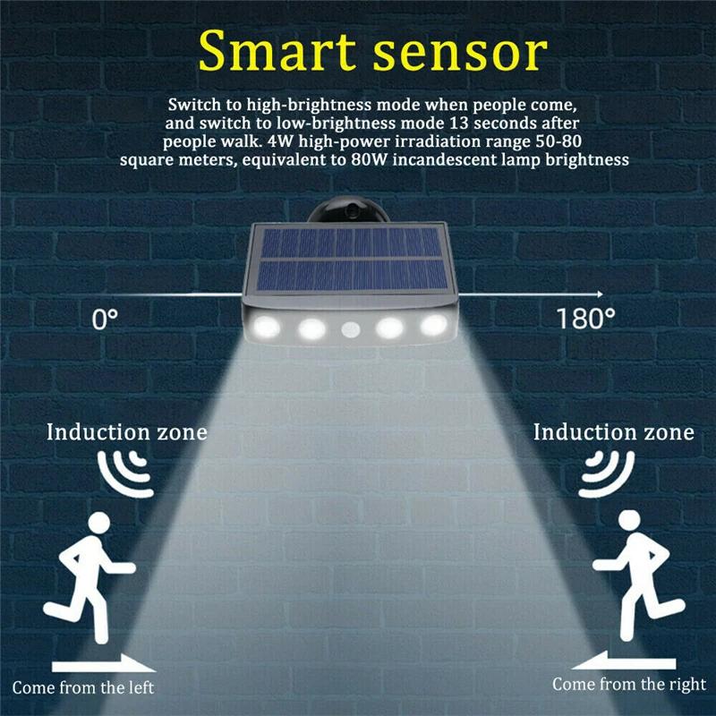 Motion Sensor Wall Lamp Solar LED Light Outdoor Street Lamp Waterproof Solar Powered Flood Light Led for Garden Courtyard