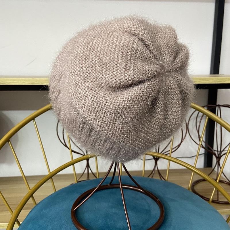 Chapéus de inverno para mulheres quentes gorros grossos meninas ao ar livre chapéus de malha crânios elásticos novo listrado diamante feminino chapéus casuais