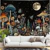 Vintage Mushroom Tapestry Moon Night Garden Floral Butterfly Tapestries Wall Hanging Hippie Plant Snail Small Tapestry  Bedroom