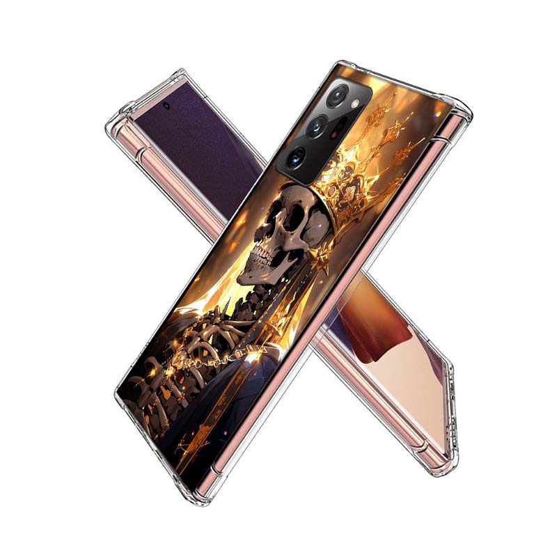 Crown Skeleton Emperor Phone Case for Samsung A55 A35 A25 A15 A07 A05S A16 A17 A26 A36 A37 A56 A57 Galaxy Note 20 10 A50S A71 A5