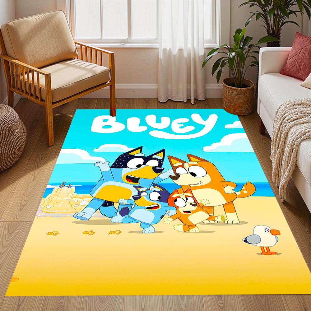 Bluey's Bus Adventure Floor Rug Office Rug Suitable for Outdoor Kitchen Bedrooms Decorate room Anti-slip Rug Decorate Offices