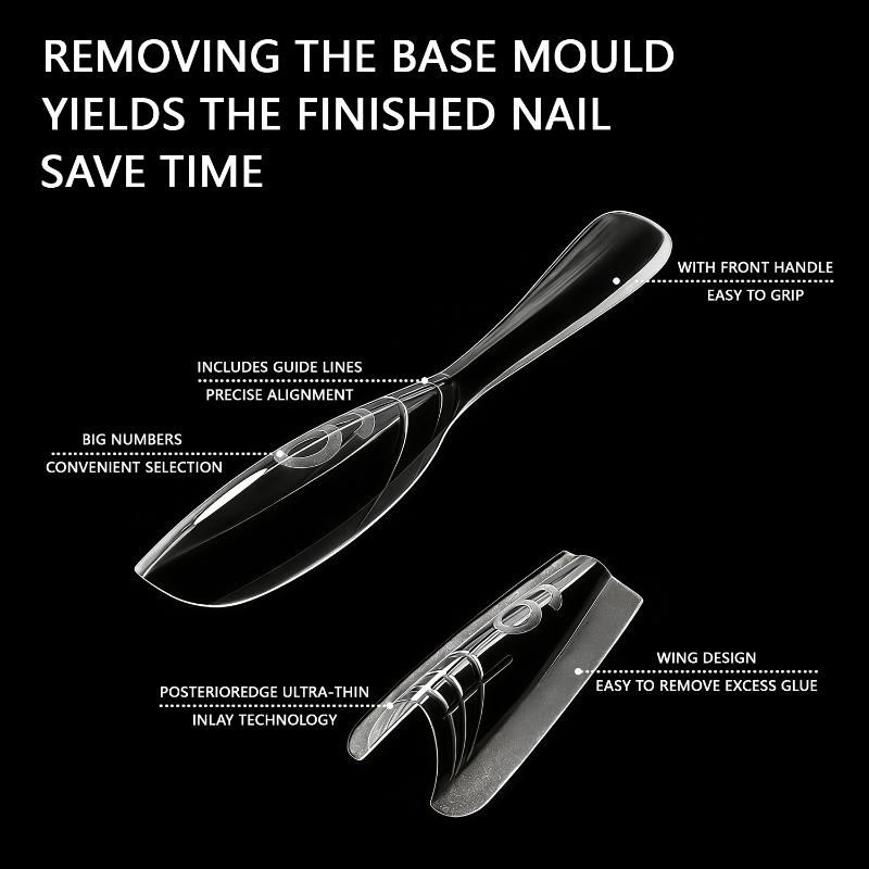 240Pcs Sandwich Nail Forms 15 Size Oval Extension Dual Form No Paper Forms Needed For Easy Nail Extensions