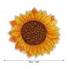 20 Stück DIY Bastel Sonnenblumen Stickerei Aufnäher Stickerei Zubehör Aufnäher zum Aufnähen Kleidung Dekoration