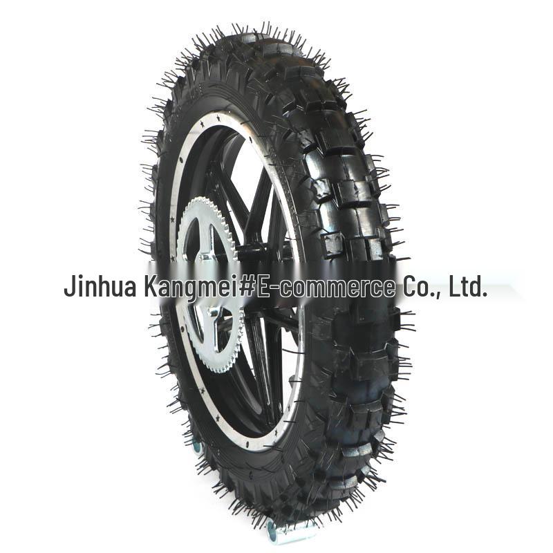 2.50-10 Off-Road Wheels with Brake Disc & Chainring for PW50 Mini Dirt Bike
