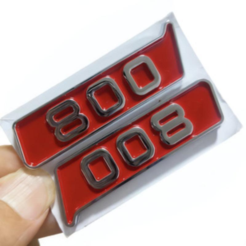 3D Stereo 800 Car Sticker Universal Modified Body Rear Emblem Decorative Sticker Scratch Cover Waterproof and High Temperature Resistant