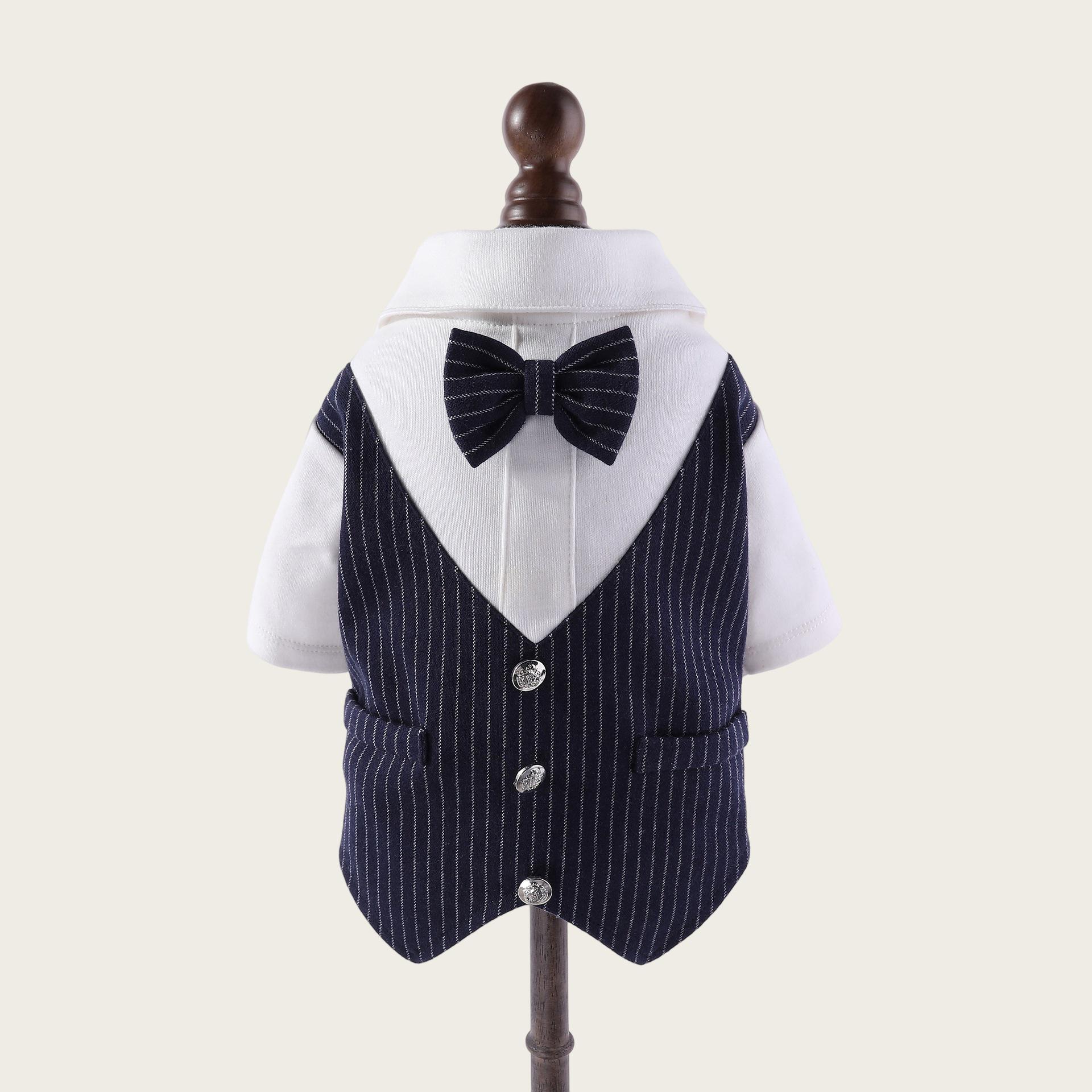 

Pet Gentleman Formal Suit: Stylish Dog Clothing for Weddings M