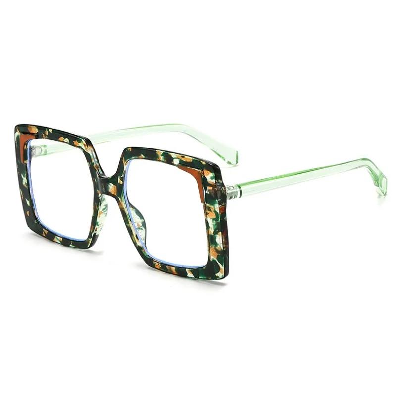Coolfang Fashion Square Glasses Frame Anti Blue Light Computer Glasses For Women Large Frame Protective Eyewear
