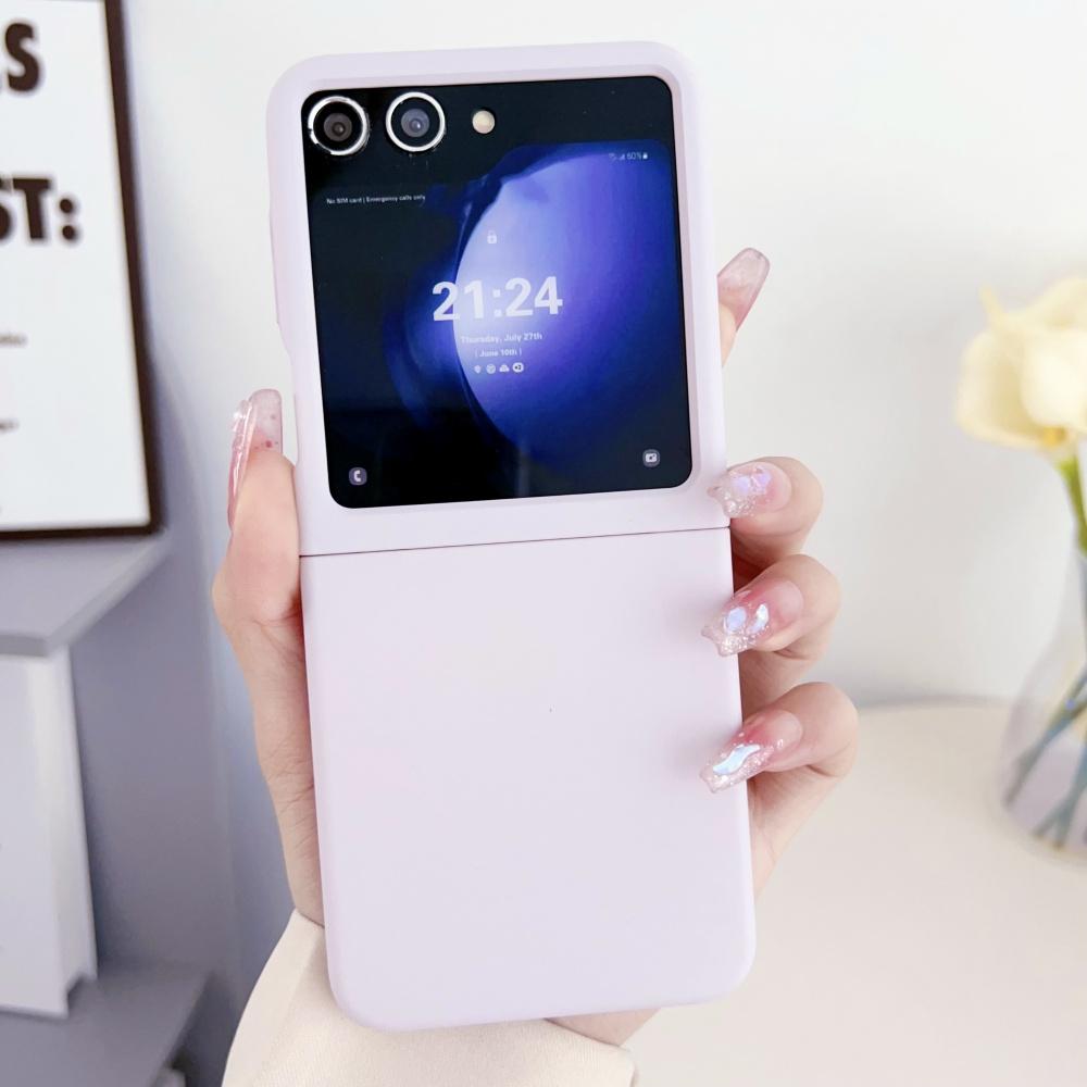 Ultra Slim Phone Case For Samsung Galaxy Z Flip 7 6 5 5G Soild Color Shockproof Protection Cover For Z Flip6 Flip5 Flip7 Cases