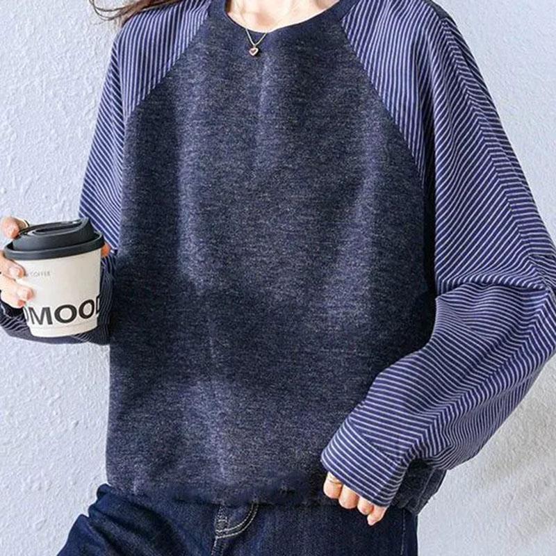 Tops for Women Pullover Long Sleeve Round-neck   Autumn Winter  Warm Slim Thickened  Top