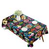 New Dining Table Cloth Tablecloth Waterproof Skull Flower Rectangular High-end Decorative Tablecloth Beach