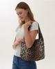 Sehr Leopard Twill Cotton Middle Bag (Brown)