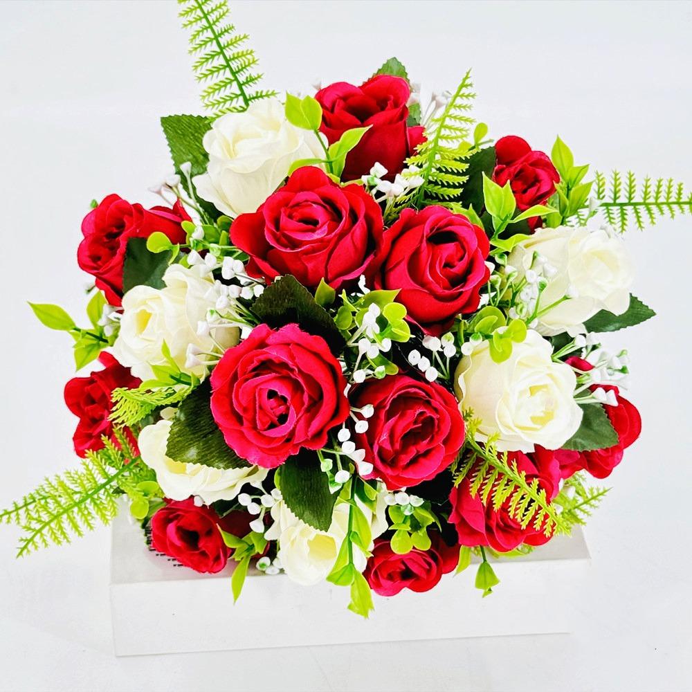 

18 Heads Real Happy Lucky Flower 8 Colors Mini Natural Simulated Rose Photography Photo Gift Rose Flowers Decorative